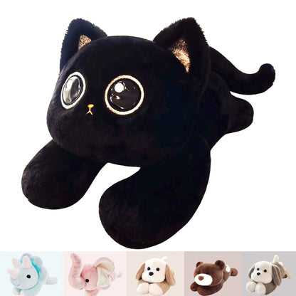 FunFlick 20-24" 4-5 lb beschwerte Stofftiere mit mikrowellengeeignetem Heizkissen - Hochlandrind, Capybara, Katze, Hund, Dinosaurier, Faultier, Elefant, Axolotl, Bär - 4-5 lbs, kühl- und wärmbarer Plüsch zur Linderung von Stress & Periodenschmerzen
