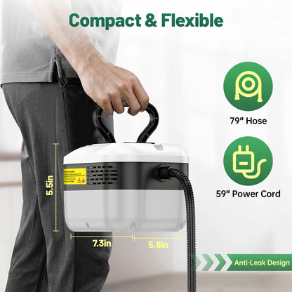 105°C High-Pressure Handheld Steam Cleaner | 10-Piece Accessory Kit 💨✨
