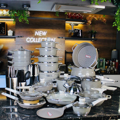 🎉 Vente Anniversaire - Batteries de cuisine avec revêtement multicouche en granit antiadhésif
