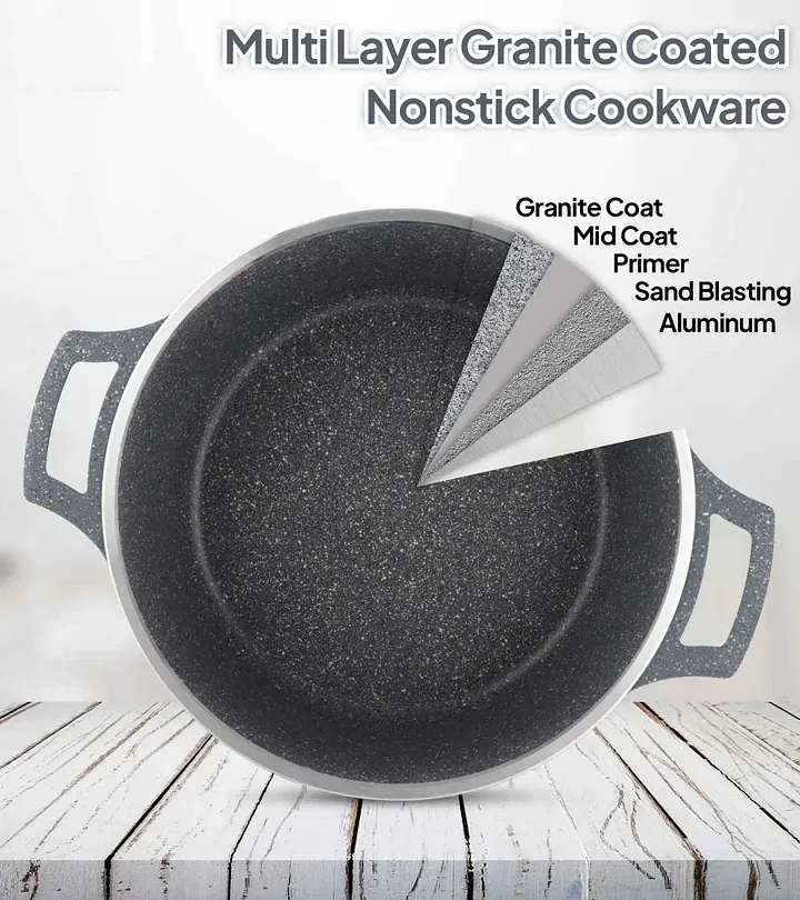 Soldes de printemps🔥Batterie de cuisine 29 pièces antiadhésives revêtement granite multicouche