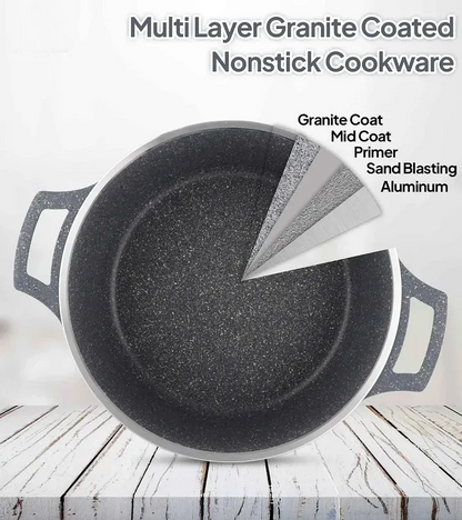 Soldes de printemps🔥Batterie de cuisine 29 pièces antiadhésives revêtement granite multicouche