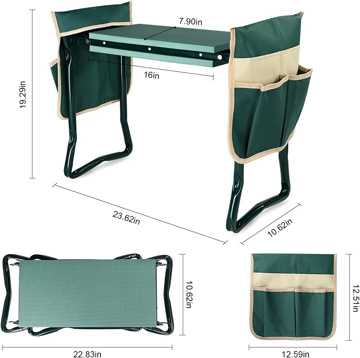 2-in-1 Foldable Garden Kneeler & Seat | Ergonomic Gardening Bench 🌿🌻