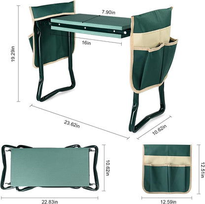 2-in-1 Foldable Garden Kneeler & Seat | Ergonomic Gardening Bench 🌿🌻