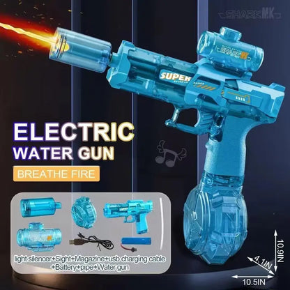 Ultimative elektrische Wasserpistole - 10m Reichweite & LED-Lichteffekte 💦🔫