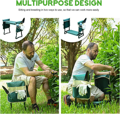 2-in-1 Foldable Garden Kneeler & Seat | Ergonomic Gardening Bench 🌿🌻