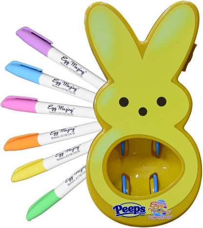 Eggmazing Peeps Hasen-Eier-Dekorator – 6 schnell trocknende, ungiftige Filzstifte, ab 3 Jahren