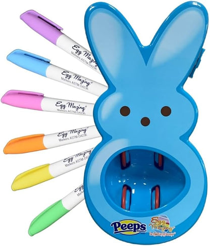 Eggmazing Peeps Hasen-Eier-Dekorator – 6 schnell trocknende, ungiftige Filzstifte, ab 3 Jahren