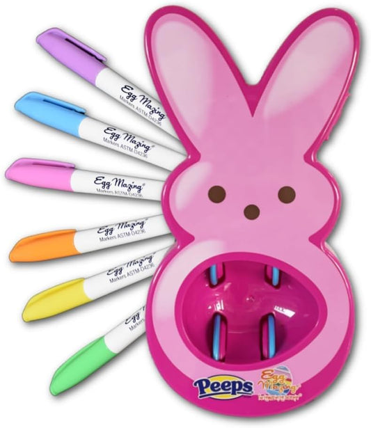Décorateur d'œufs Eggmazing Peeps Bunny – 6 marqueurs non toxiques à séchage rapide, 3 ans et plus