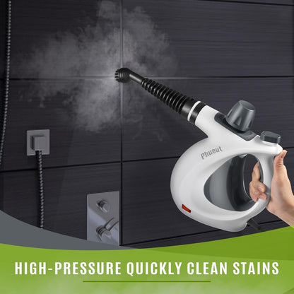 Nettoyeur vapeur portatif multi-surfaces Pro-Steam | Kit d'accessoires 12 pièces 💨✨