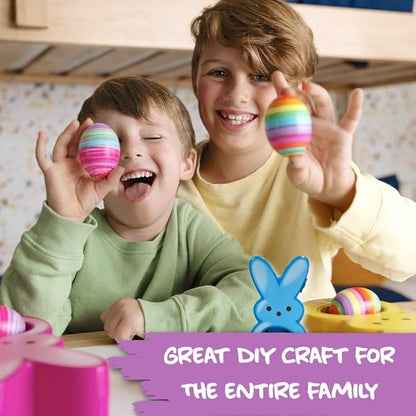 Eggmazing Peeps Hasen-Eier-Dekorator – 6 schnell trocknende, ungiftige Filzstifte, ab 3 Jahren