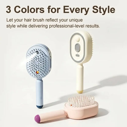 3-in-1 Electric Mist Massage Brush - Self-Cleaning & Anti-Static 💆‍♀️✨