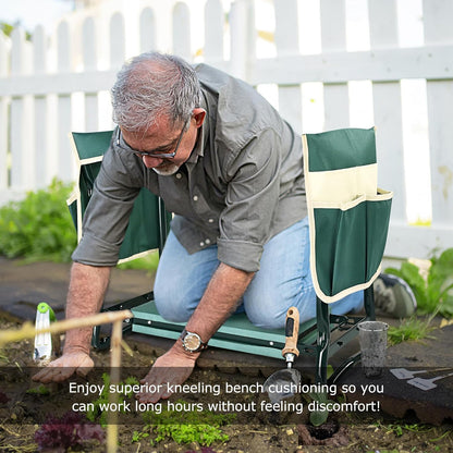 2-in-1 Foldable Garden Kneeler & Seat | Ergonomic Gardening Bench 🌿🌻