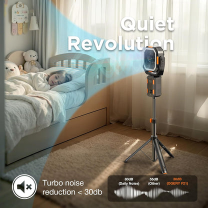 30000mAh Rechargeable Camping Fan with LED Lights & Detachable Tripod 🏕️💨
