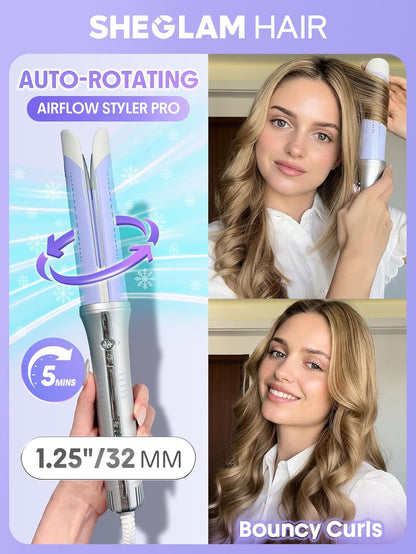 AirFlow Pro: 360° sicherer Lockenstab mit Kaltlufttechnologie 🌀✨