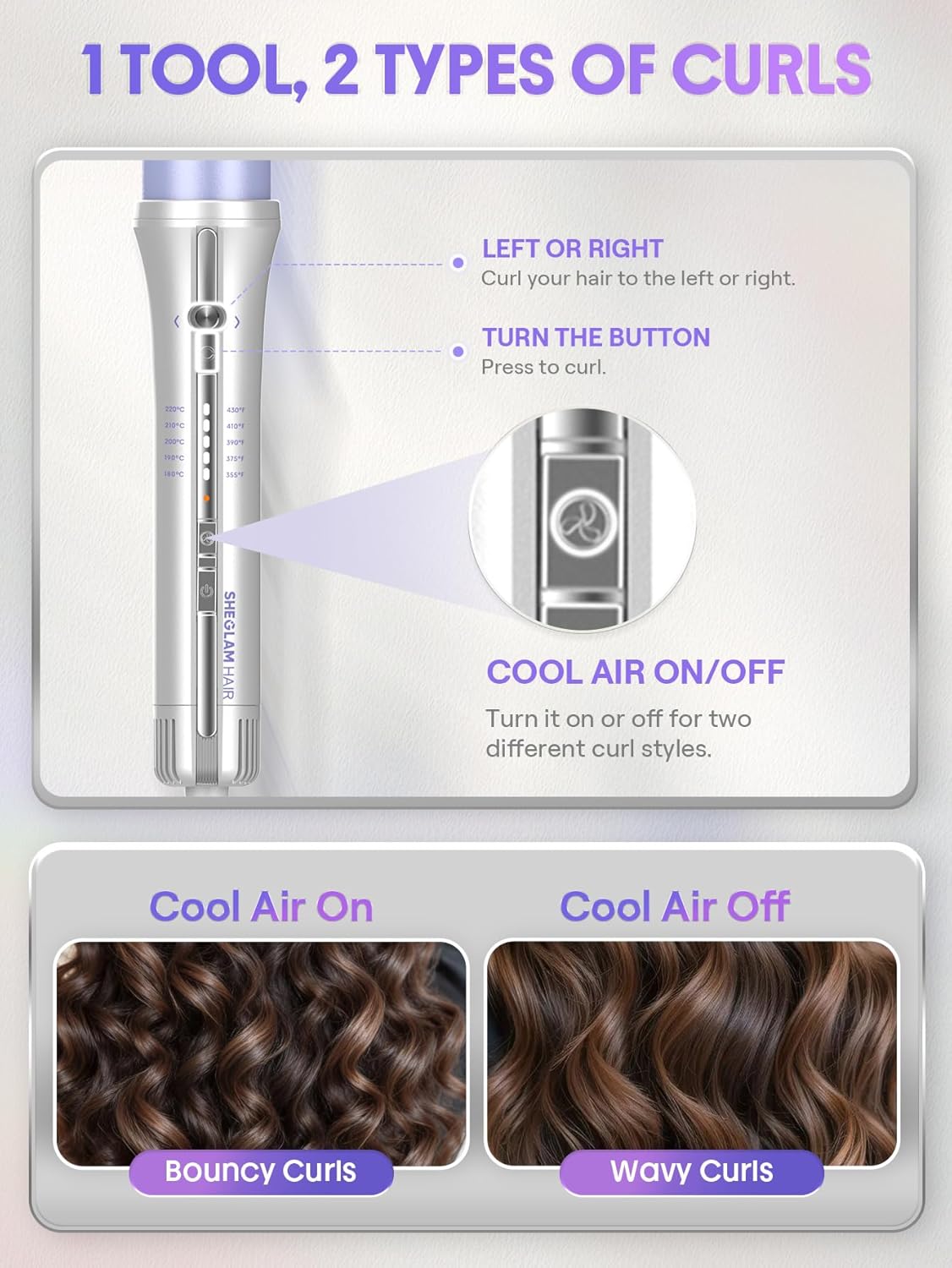 AirFlow Pro: 360° sicherer Lockenstab mit Kaltlufttechnologie 🌀✨