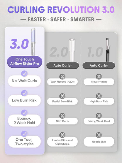 AirFlow Pro: 360° sicherer Lockenstab mit Kaltlufttechnologie 🌀✨
