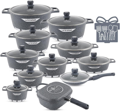 🎉 Vente Anniversaire - Batteries de cuisine avec revêtement multicouche en granit antiadhésif