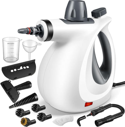 Nettoyeur vapeur portatif multi-surfaces Pro-Steam | Kit d'accessoires 12 pièces 💨✨