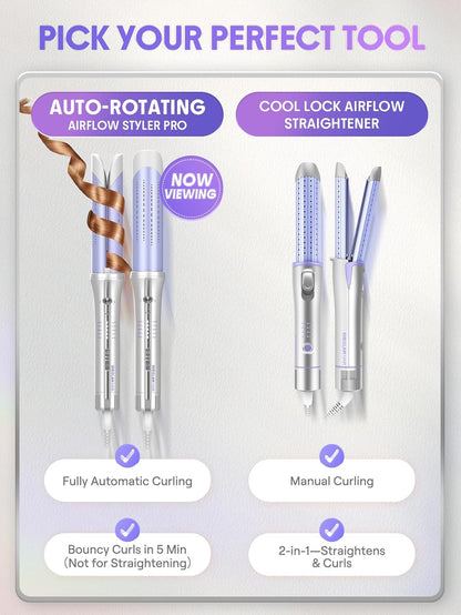 AirFlow Pro: 360° sicherer Lockenstab mit Kaltlufttechnologie 🌀✨