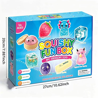 8er Mystery Squishy Blind Box - Malzzucker Stressabbau Fidget Toys 🍬✨
