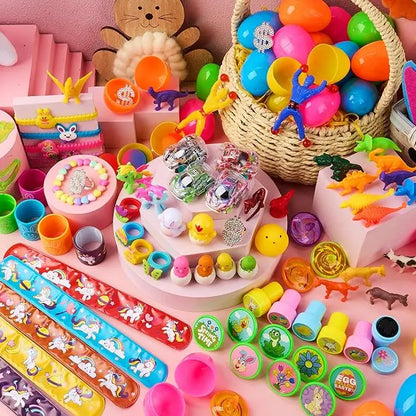 200 vorgefüllte Ostereier mit Spielzeug und Stickern – Mitgebsel für Kinder