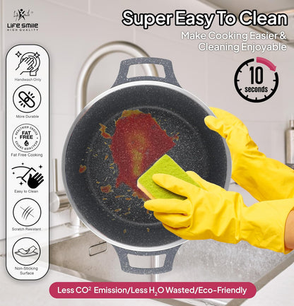 🎉 Vente Anniversaire - Batteries de cuisine avec revêtement multicouche en granit antiadhésif