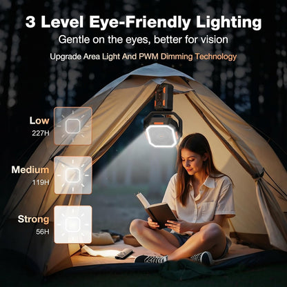 30000mAh Rechargeable Camping Fan with LED Lights & Detachable Tripod 🏕️💨