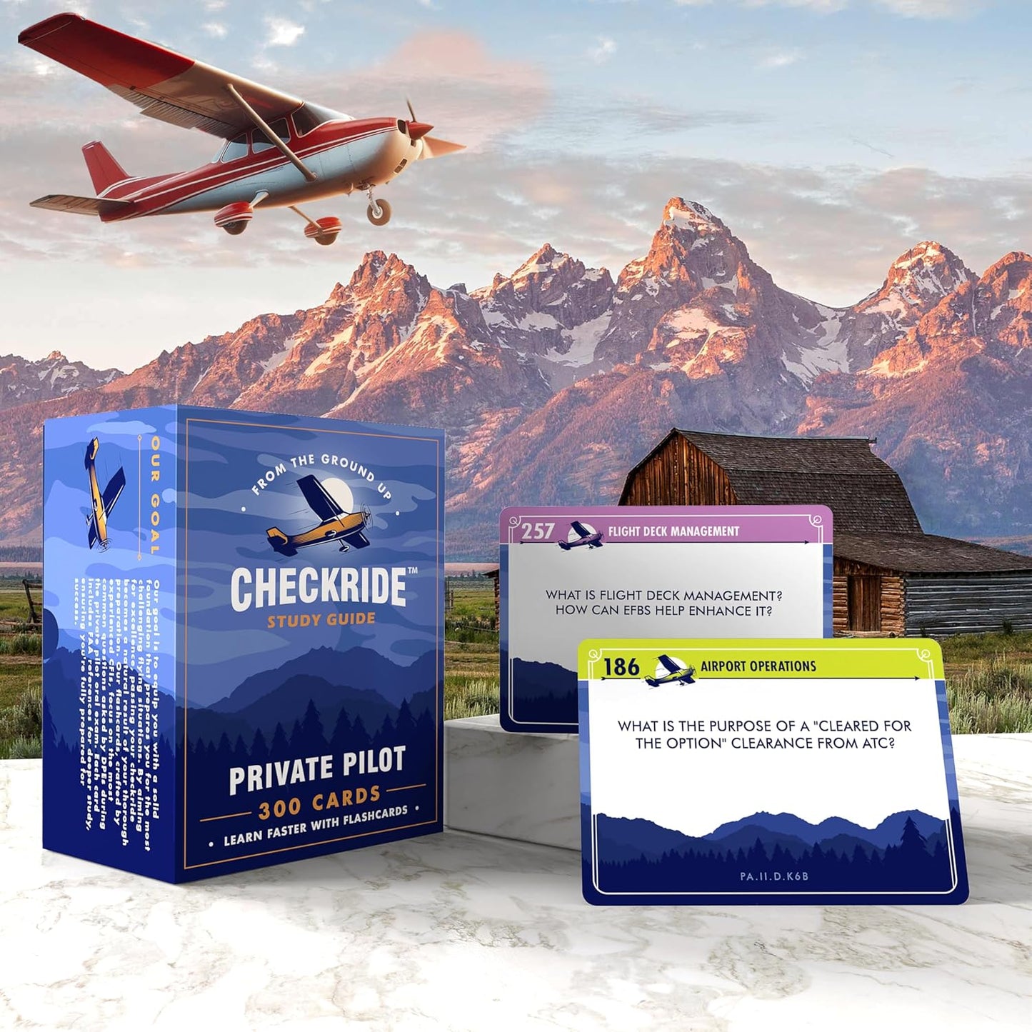 Private Pilot VFR mündliche Prüfung Lernkarten von Checkride Study Guide - Über 300 Lernkarten zu allen Themen, entwickelt von CFIs - Private Pilot mündliche Prüfung Anleitung
