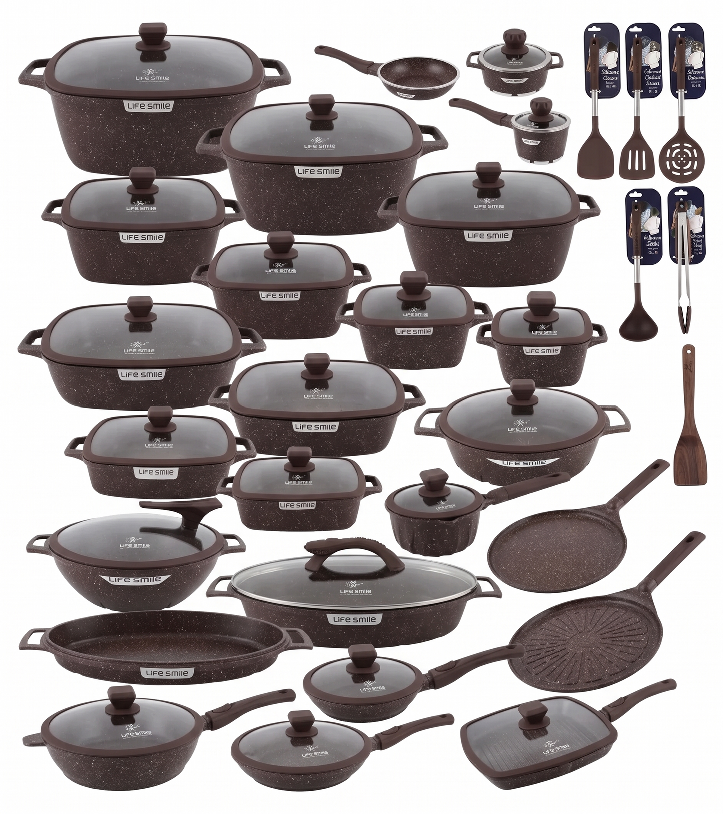 🎉 Vente Anniversaire - Batteries de cuisine avec revêtement multicouche en granit antiadhésif