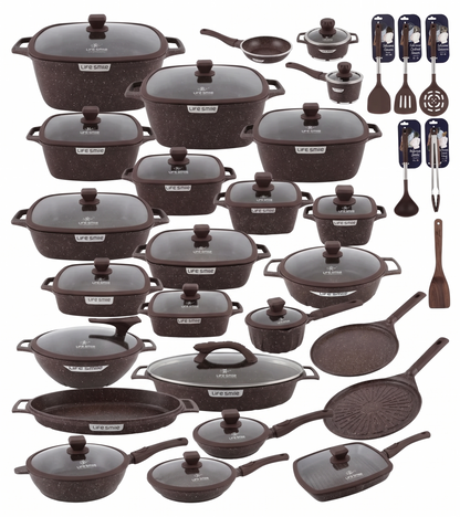 🎉 Vente Anniversaire - Batteries de cuisine avec revêtement multicouche en granit antiadhésif