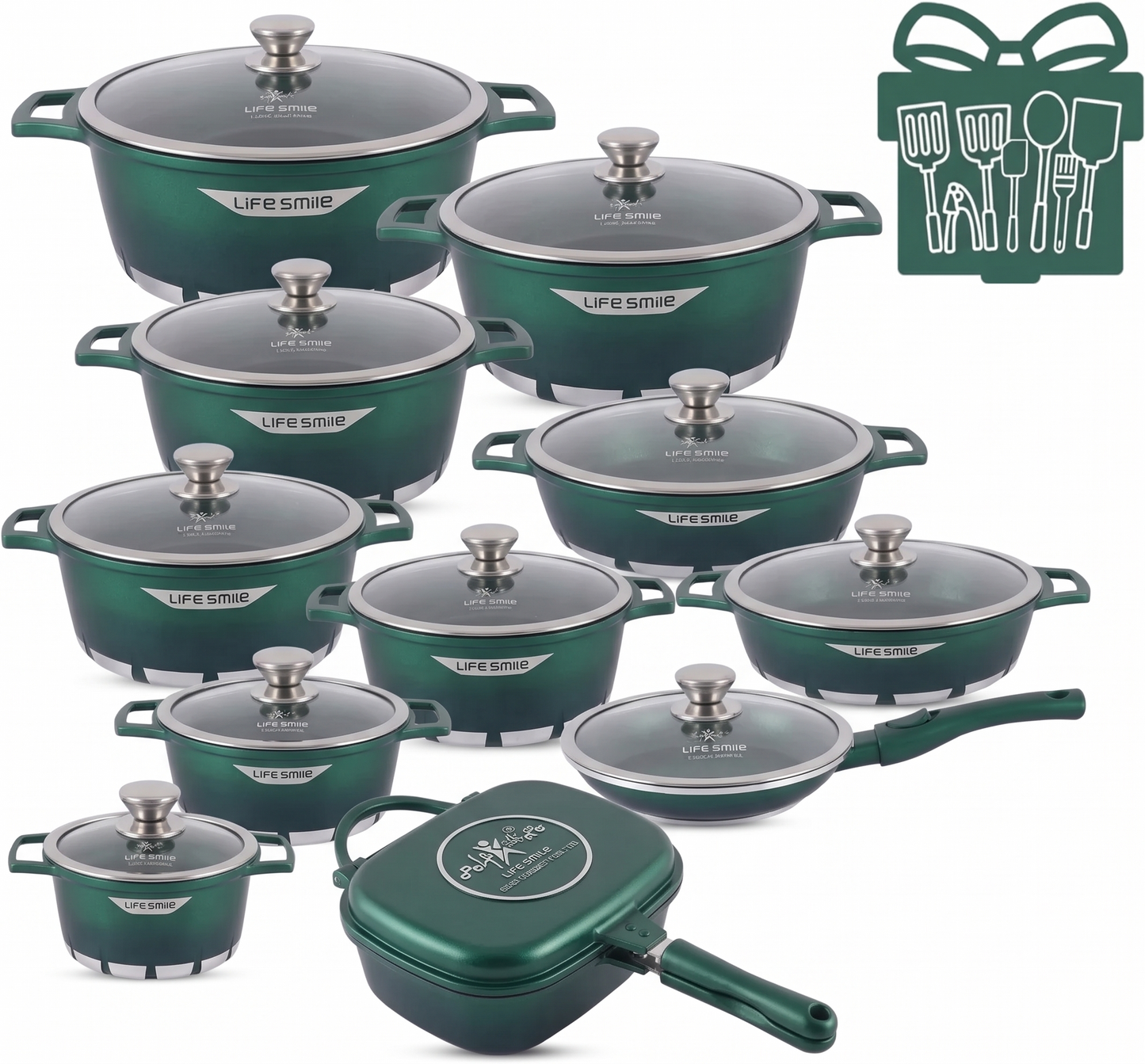🎉 Vente Anniversaire - Batteries de cuisine avec revêtement multicouche en granit antiadhésif