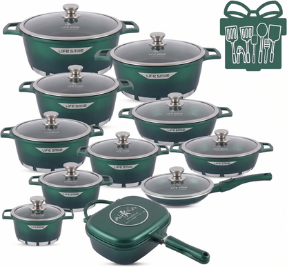 🎉 Vente Anniversaire - Batteries de cuisine avec revêtement multicouche en granit antiadhésif