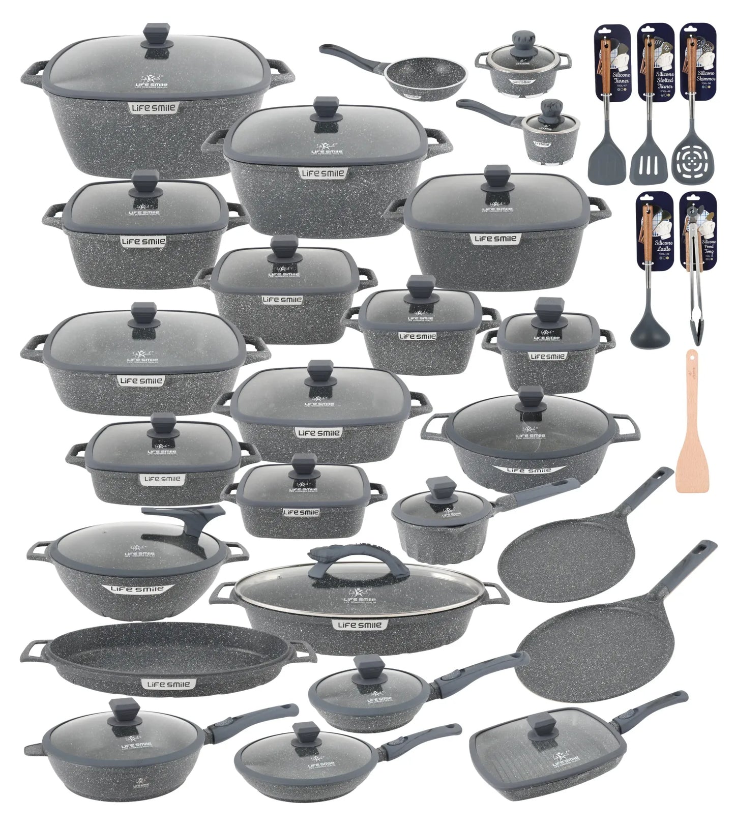 🎉 Vente Anniversaire - Batteries de cuisine avec revêtement multicouche en granit antiadhésif