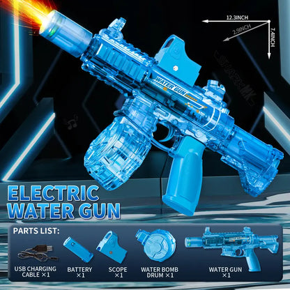 Ultimative elektrische Wasserpistole - 10m Reichweite & LED-Lichteffekte 💦🔫