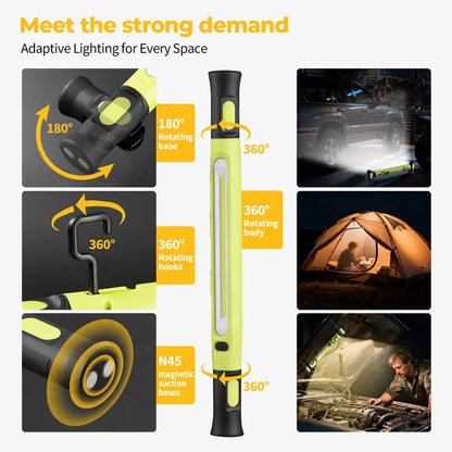 3000LM LED Under Hood Work Light Bar - Magnetic Rechargeable Car Repair Lamp 🚗💡