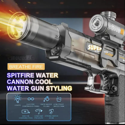 Ultimative elektrische Wasserpistole - 10m Reichweite & LED-Lichteffekte 💦🔫
