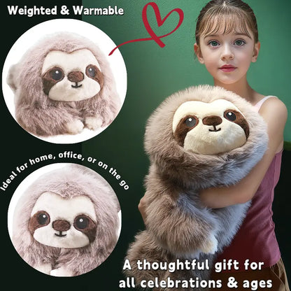 FunFlick 20-24" 4-5 lb beschwerte Stofftiere mit mikrowellengeeignetem Heizkissen - Hochlandrind, Capybara, Katze, Hund, Dinosaurier, Faultier, Elefant, Axolotl, Bär - 4-5 lbs, kühl- und wärmbarer Plüsch zur Linderung von Stress & Periodenschmerzen