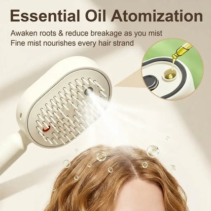 3-in-1 Electric Mist Massage Brush - Self-Cleaning & Anti-Static 💆‍♀️✨