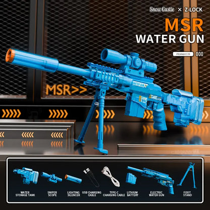 Ultimative elektrische Wasserpistole - 10m Reichweite & LED-Lichteffekte 💦🔫