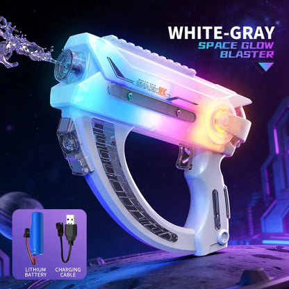 Ultimative elektrische Wasserpistole - 10m Reichweite & LED-Lichteffekte 💦🔫